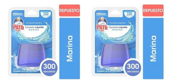 Pack X2u Canasta Líquida Inodoros 300 Descargas Pato Purific 0