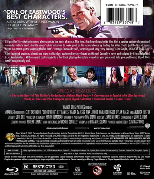 Blu-ray Blood Work / Deuda De Sangre / Clint Eastwood 1