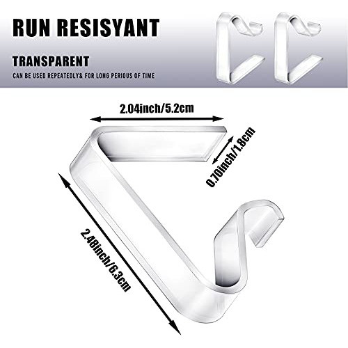 Clips Para Mantel De Plastico, Transparentes (12 Piezas) 1