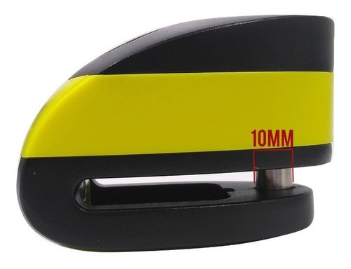 Traba Disco Zovii Con Alarma Negro Perno 10mm Hanex Um 1