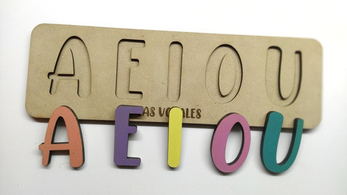 Rompecabezas Vocales Fibrofacil Numeros Didáctico Colores 1