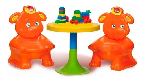 Rondi 2 Sillas Y Mesa De Construccion Con Bloques Jeg 3130 0