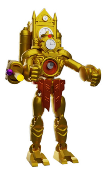 Skibidi Toilet Multiverso Titan Clockman 3d Articulado 0