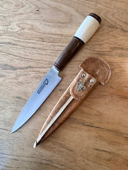 Cuchillo Artesanal Asado Combinado Madera Hueso Vaina Crudo 1