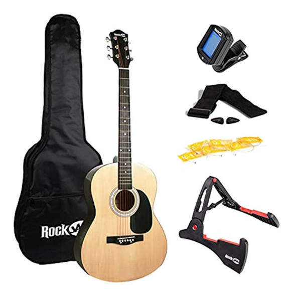 El Superkit De Guitarra Acústica Rockjam Incluye Soporte, Fu 0 El Superkit De Guitarra Acústica Rockjam Incluye Soporte, Fu 0