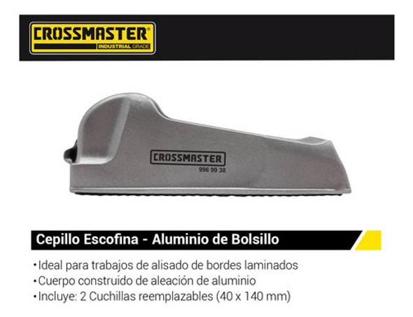 Cepillo Para Durlock Placa Yeso Madera Crossmaster 9969938 1