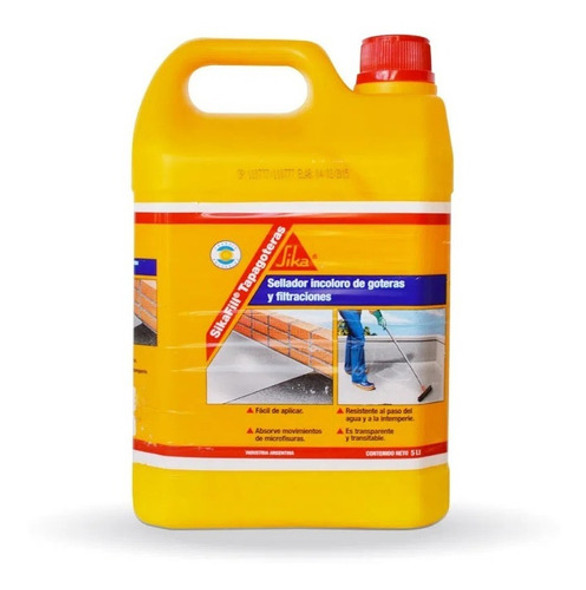 Sikafill Tapagoteras Imperm. Transparente Por 5 Lts-p.zero R 0