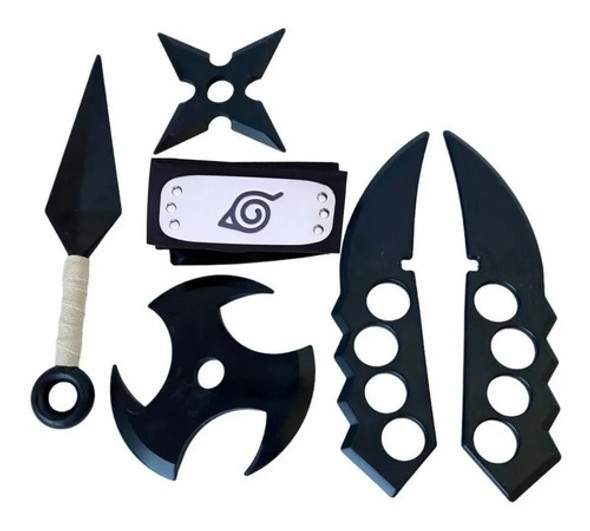 Naruto Vincha Aldea De Hoja + Kunai + Shuriken + Cuchillas 0
