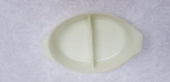 Ricopal White Glass Divided Baking Dish – Compartment Tray (Used)