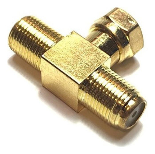 Cessf20 Ftype Tv Connector Male To 2 Female Extension Splitt 1