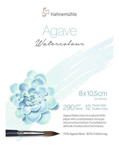 Block Hahnemühle Agave Acuarela 8x10,5cm 290g 12h 0