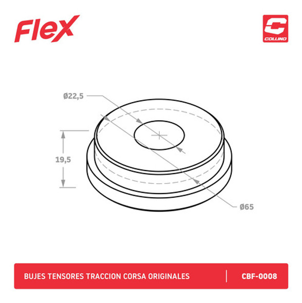 Bujes Tensores Corsa Elastomero Collino X 4 Un. 1