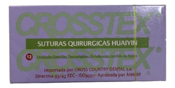 Sutura Quirúrgica Crosstex Nylon 3-0 X 12 Estéril 0