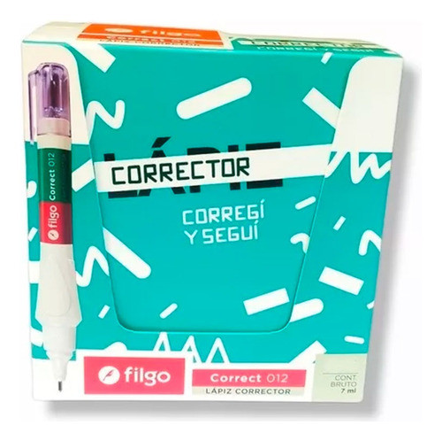 Corrector Escolar Liquid Paper Blanco Lapiz Filgo 7 Ml X6 1