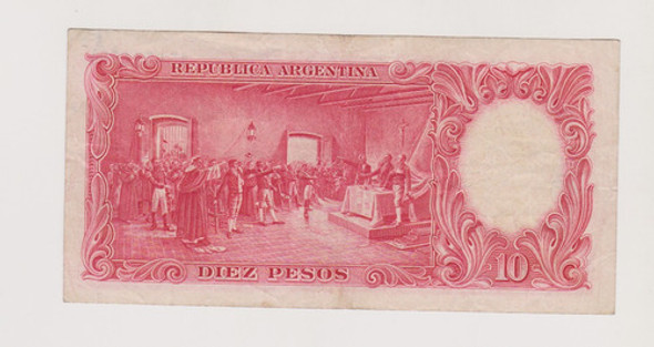 Billete Argentina 10 $ Bottero 1933 Año 1946 Bueno 1