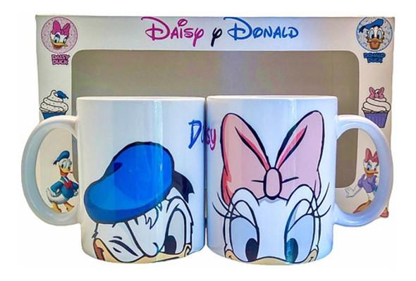 Taza Couple Donald Y Daisy - Cerámica Importada (2tazas) 0