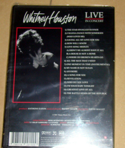 Whitney Houston Live In Concert Dvd Nuevo Cerrado / Kktus 1