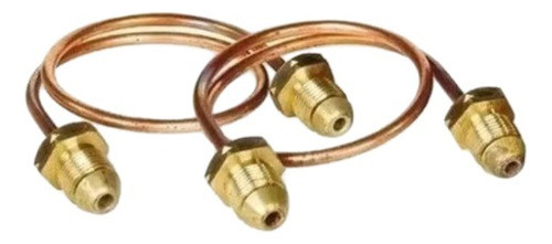 Kit 2 Flexibles De Cobre Gas Envasado Gale Tubo 45kg 60 Cm 0