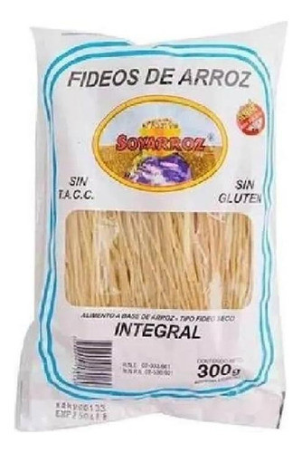 Pack X 6 Fideos De Arroz Integral Soyarroz X 300gr. Sin Tacc 0