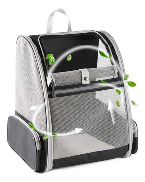 Mochila Innovadora Para Perros Y Gatos Negra 45x30x20 Cm 0