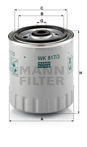Filtro De Combustible Wk 817/3 X 0