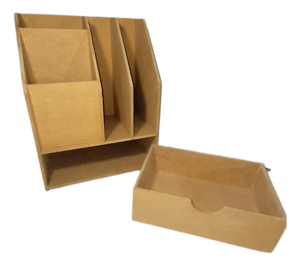 Organizador Para Escritorio Con Cajon Fibrofacil 0