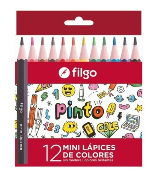 Lápices De Colores  Filgo Pinto Caja X 12 Colores Mini 0
