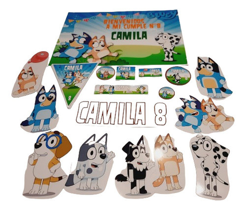 Bluey Kit Cumpleaños Impreso Y Cortado 0