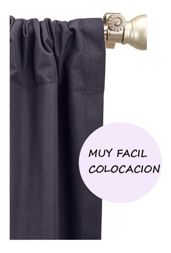 Cortina Living O  Dormitorio 2 Paños 140x2 Mts C/u P/barrote 1
