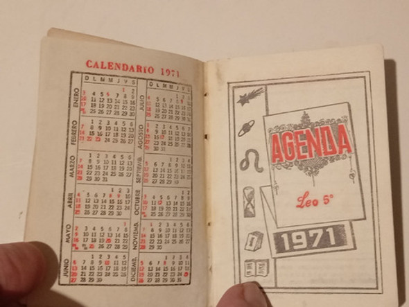 Agenda - Calendario De 1971. Sin Uso 0 Agenda - Calendario De 1971. Sin Uso 0