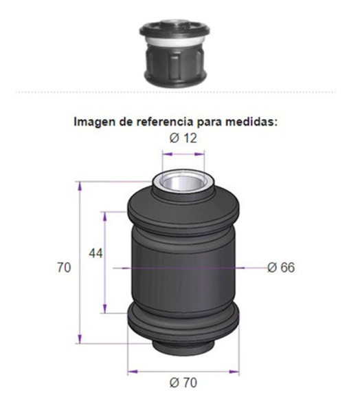 Kit X2 Bujes Eje Trasero Ford Escort Fiesta Ka 96/01 1