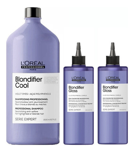 Shampoo Blondifier Cool + Regalo 2 Concentrados Serie Expert 0