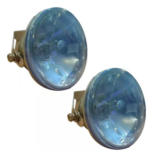 Par Faros Iodo Auxiliar Redondo P/embutir C/reflector Azul 0