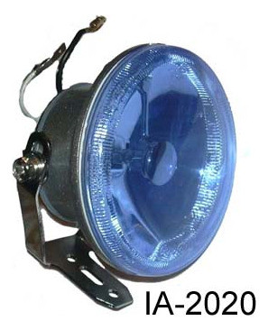 Par Faros Iodo Auxiliar Redondo P/embutir C/reflector Azul 1