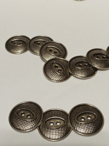 Botones Zamac T 18 Mm Ojito De Perdiz Metal X 12 1