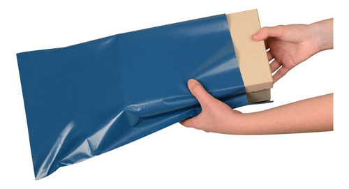 200 Sobres Bolsas Ecommerce Lisos Azul Nº 2 - 30x45 - C/adh 1