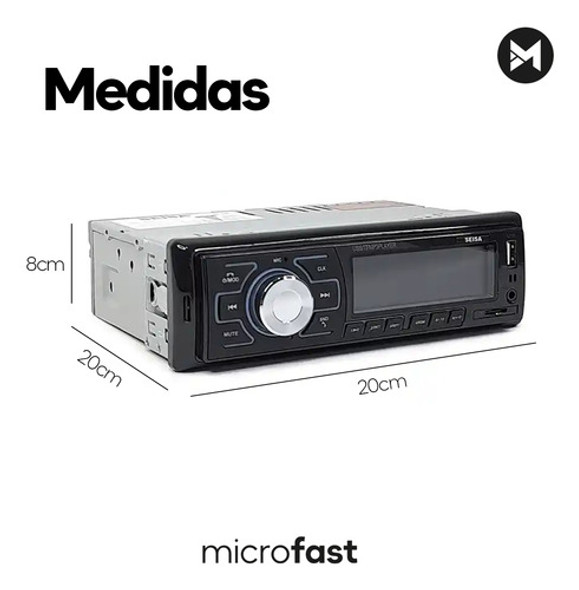 Estéreo Auto Seisa Fm Lcd Mp3 Tf Usb Aux Bt 1 Estéreo Auto Seisa Fm Lcd Mp3 Tf Usb Aux Bt 1