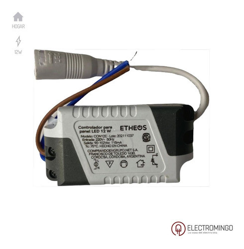 Driver Fuente Transformador Panel Plafón Led 12w Etheos 1