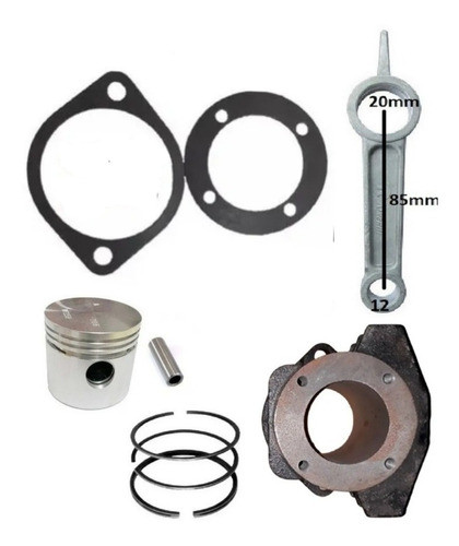 Kit Cilindro Piston Aros Juntas Biela Compresor 2hp 24 25lts 0