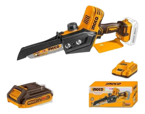 Mini Motosierra 6  C/1 Bat Y Cargador Ingco - Ynter Industri 0