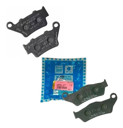Juego Pastillas Bajaj Del Tras Ns 200 Originales Gb Motos 0