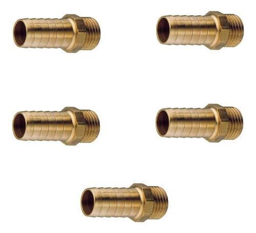 Racord Acople Para Manguera Ø 3/8 Macho 1/4 Bronce Pack 5u 0