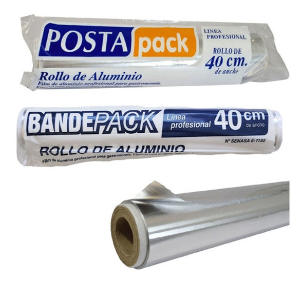 Rollo Papel Aluminio Medio Kilo Gastronomico 40 Cm Grueso 1 Rollo Papel Aluminio Medio Kilo Gastronomico 40 Cm Grueso 1