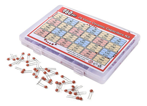 Kit 960 Capacitores Ceramicos 2pf A 100nf Con Caja Hobb 0