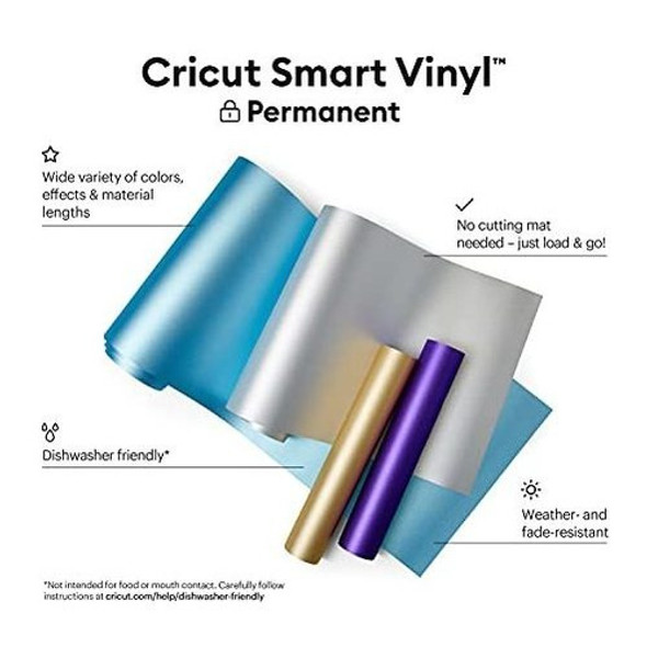 Vinilo Permanente Para Cricut - 3.6mt - Celeste Brillante 1
