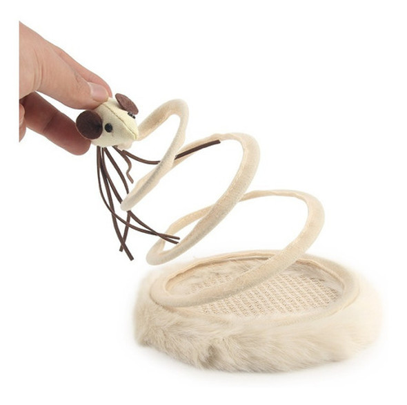 Juguete Para Gato Base Con Resorte En Espiral Y Ratón 1