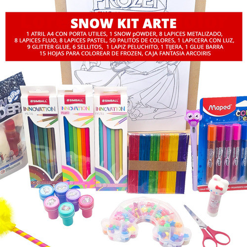 Kit Set Snow Arte Infantil Niño Frozen 1