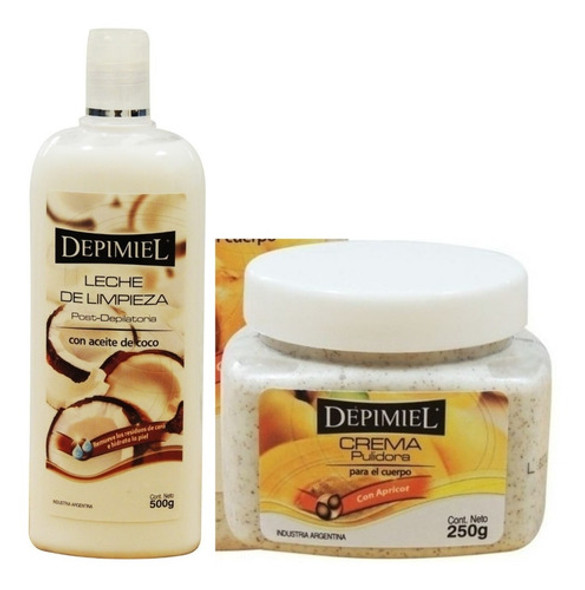 Kit Depilatorio Depimiel Crema Exfoliante + Leche Limpieza 0