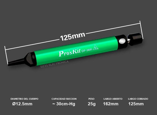 Desoldador Mini Ultra Delgado Proskit Dp-366i Chupa Estaño 1