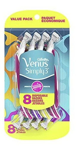 Maquinillas De Afeitar Desechables Gillette Venus Simply3 Pa 0